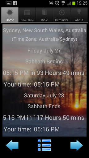 The Sabbath App 1 تصوير الشاشة