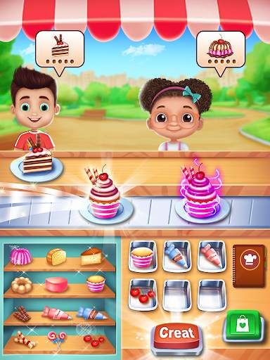 My street bakery shop & Cakes and cooking Game. screenshot 1