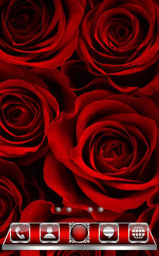 Red Roses Go Launcher  Theme screenshot 2