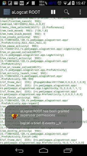 [ROOT] aLogcat screenshot 3