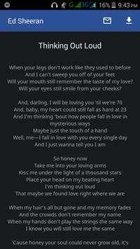 Ed Sheeran Lyrics 4 تصوير الشاشة