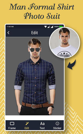 Man Formal Shirt Photo Suit Maker screenshot 2