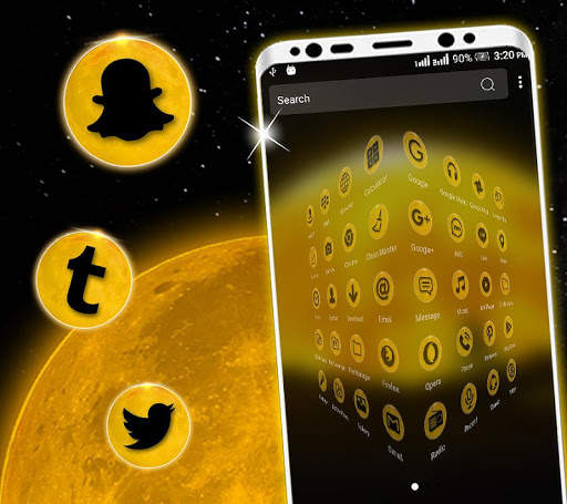 Golden Moon Launcher Theme screenshot 4