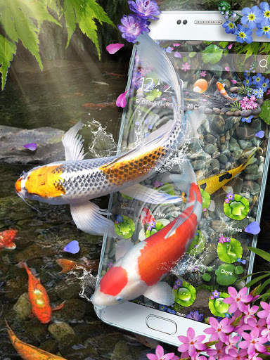 Koi Fish Theme & Lively 3D Ripple Effect screenshot 3