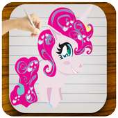 ♞ Draw Pony : Unicorn horse logo