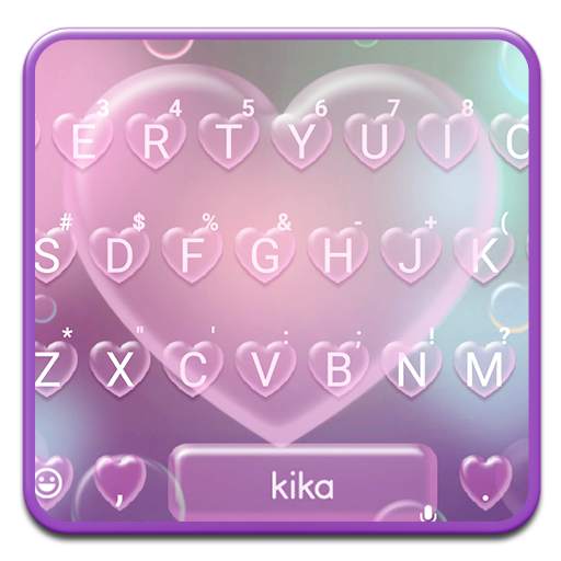 Romantic Bubble Heart Keyboard Theme 1.0