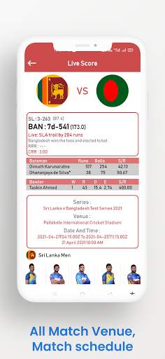 Live cricket 2021 : Live Stream Score App screenshot 6