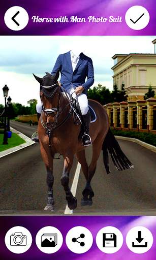 Horse with Man Photo Suit screenshot 1