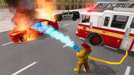Fire Truck Driving Simulator screenshot 5