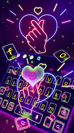 Neon Sweet Love Keyboard स्क्रीनशॉट 2
