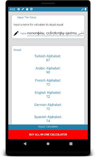 Abjad Calculator | Numerology | Ebced screenshot 1
