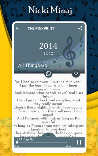 Music Player - Nicki Minaj All Songs Lyrics screenshot 3