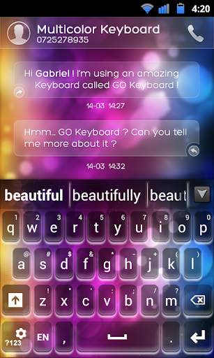 GO Keyboard Multicolor Theme screenshot 4
