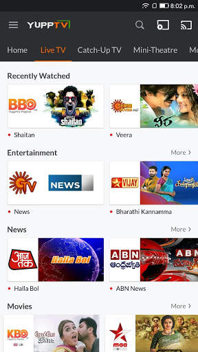 YuppTV - LiveTV, Movies, Music, IPL Live, Cricket screenshot 2