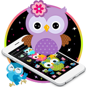 Cute Cartoon Owl Theme icon