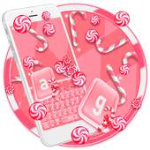 Sweet Candy Cane Keyboard Theme 10001002