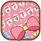 Pembe Sevimli Yay Klavye on 9Apps