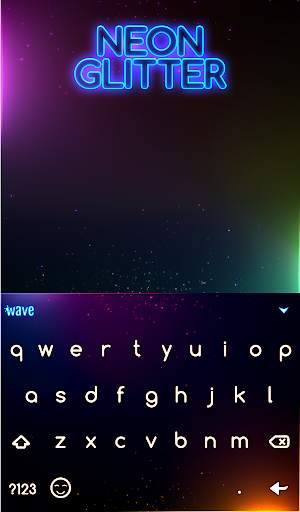 Neon Glitter Keyboard   Live Wallpaper screenshot 2