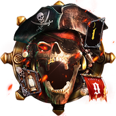 Tema della tastiera del cranio del pirata icon