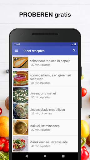 Dieet recepten app gratis nederlands 1 تصوير الشاشة