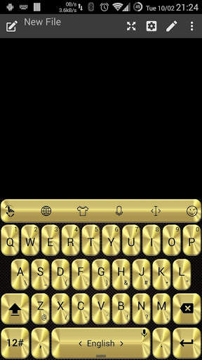 Keyboard Theme Metallic Gold screenshot 2