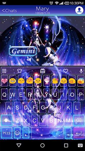 Gemini Emoji Keyboard Theme screenshot 1