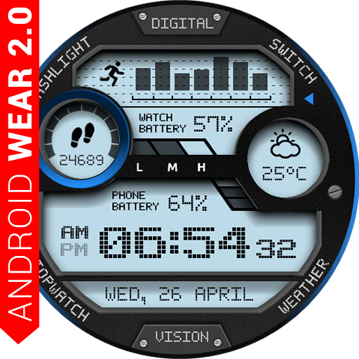 Digital Vision Watch Face أيقونة