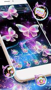Colorful Neon Butterfly Launcher Theme Wallpapers screenshot 1