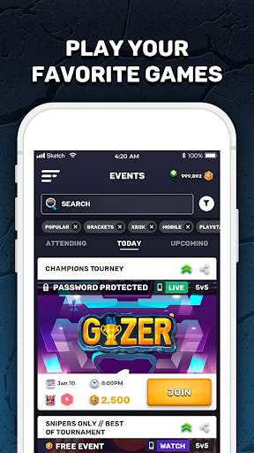 GIZER - Compete in Mobile Tournaments & Brackets screenshot 2