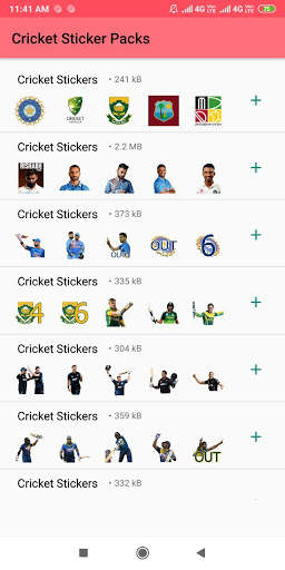 Cricket Stickers for Whatsapp - WAStickerApps screenshot 2