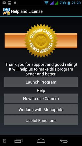 Selfishop Camera License screenshot 1