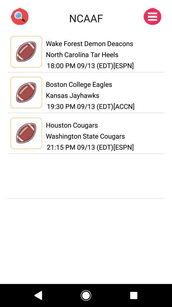 Live Streaming NFL NBA NCAAF screenshot 2