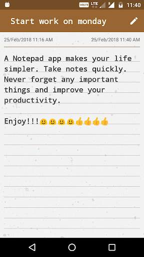 Notepad Easy Notes – Notepad for Android 6 تصوير الشاشة