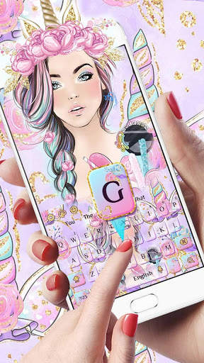 Unicorn Girl keyboard screenshot 1
