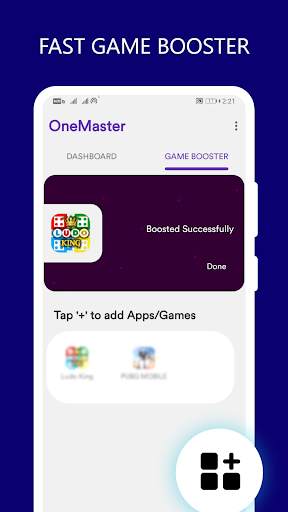 OneMaster game booster,lag fix screenshot 2