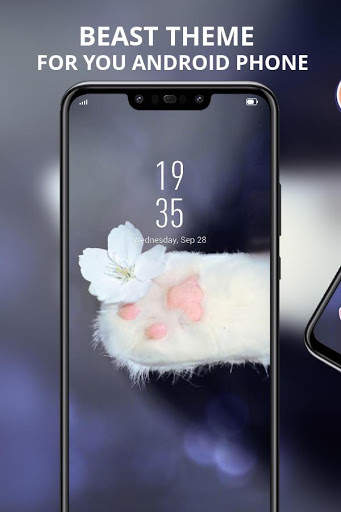 Cute Cat Claws And Fowers theme screenshot 1
