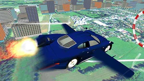 Flying Car Simulation 3d Game;Extreme Car Flyng screenshot 1