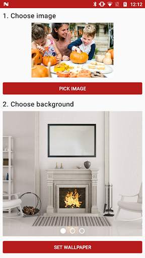 Photo Frame Live Wallpaper with Fireplace screenshot 1