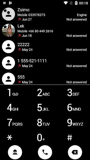 Theme for Drupe and RocketDial and ExDialer BWhite screenshot 3