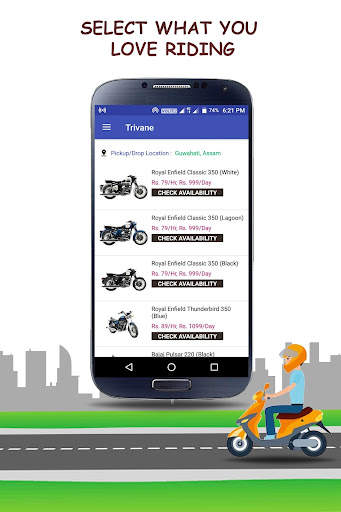 Trivane - Bike and Car Rentals screenshot 1