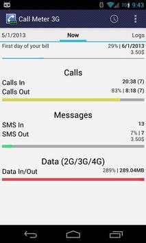 Call Meter 3G screenshot 1
