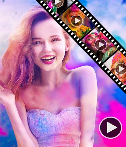 Happy Holi Video Maker screenshot 1