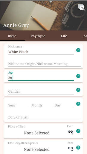 Character Story Planner 2 - Wo screenshot 1