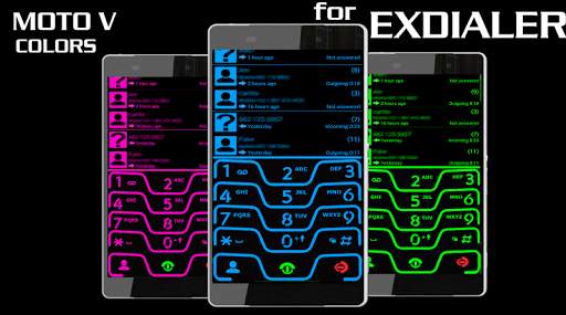 THEME NEON BLUE FOR EXDIALER screenshot 1