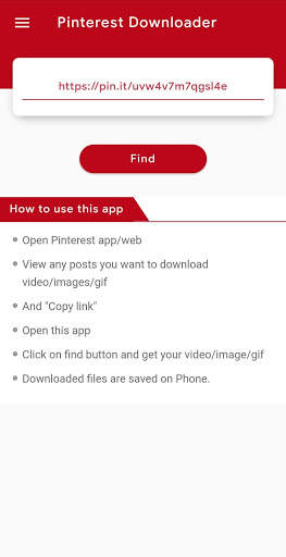 Pinterest Video Downloader screenshot 1