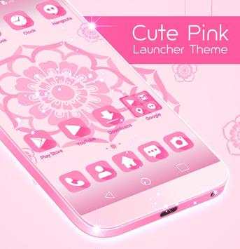 Cute Pink Launcher Theme screenshot 1