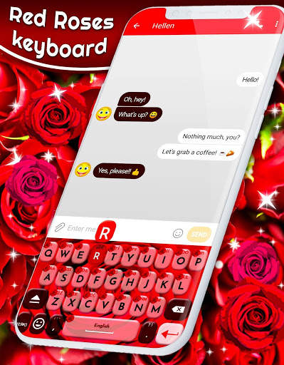 Red Rose Keyboard 🌹 Emoji Keyboard Themes स्क्रीनशॉट 6