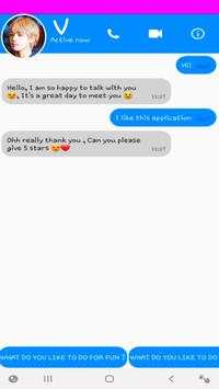 BTS Fake Messenger : V screenshot 1