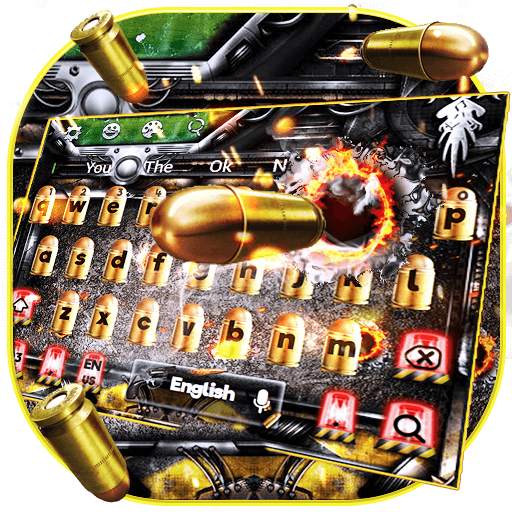 Army Bullet Gun Keyboard Theme 10001003