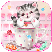 Niedlich Tasse Kätzchen Tastatur Thema Cute Cup icon